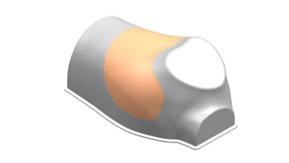 Outline design drawing of thoracoscope model for internal medicine