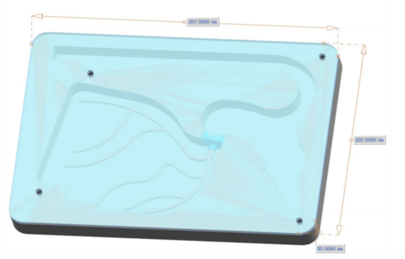 Drawing of Planar Left Coronary Vessel Model (Radial Artery Approach)